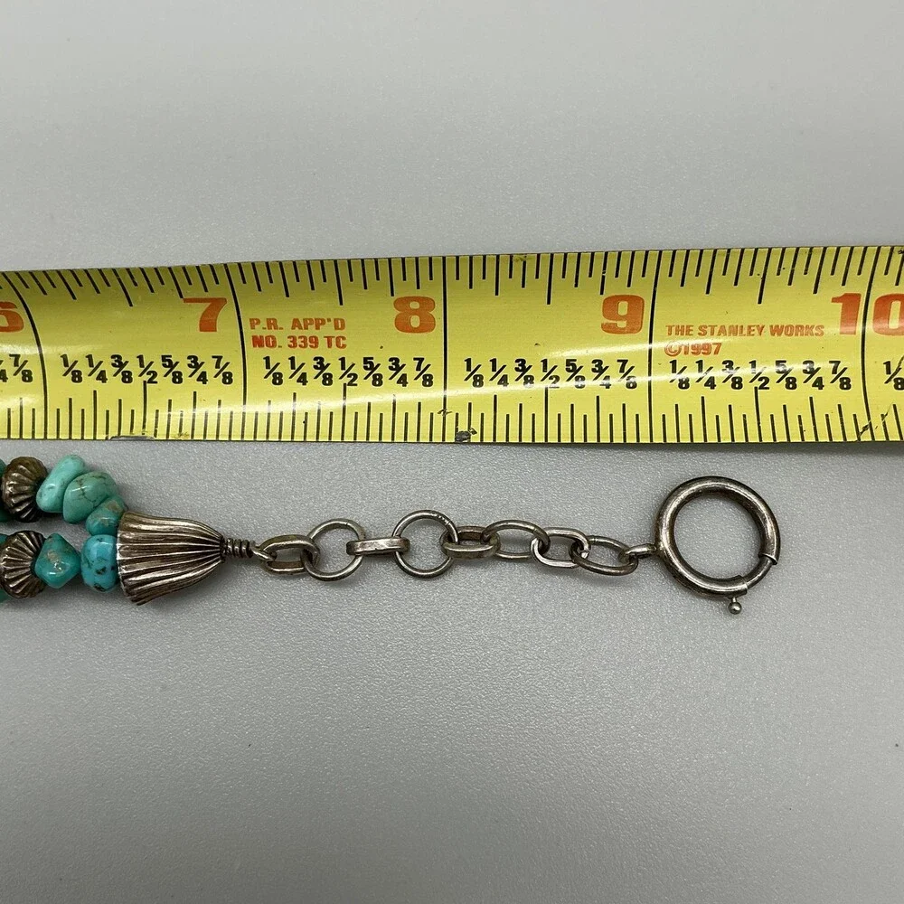Eddie Bauer V173 Womens Watch 27mm Turquoise Beaded 925 Bracelet New Battery